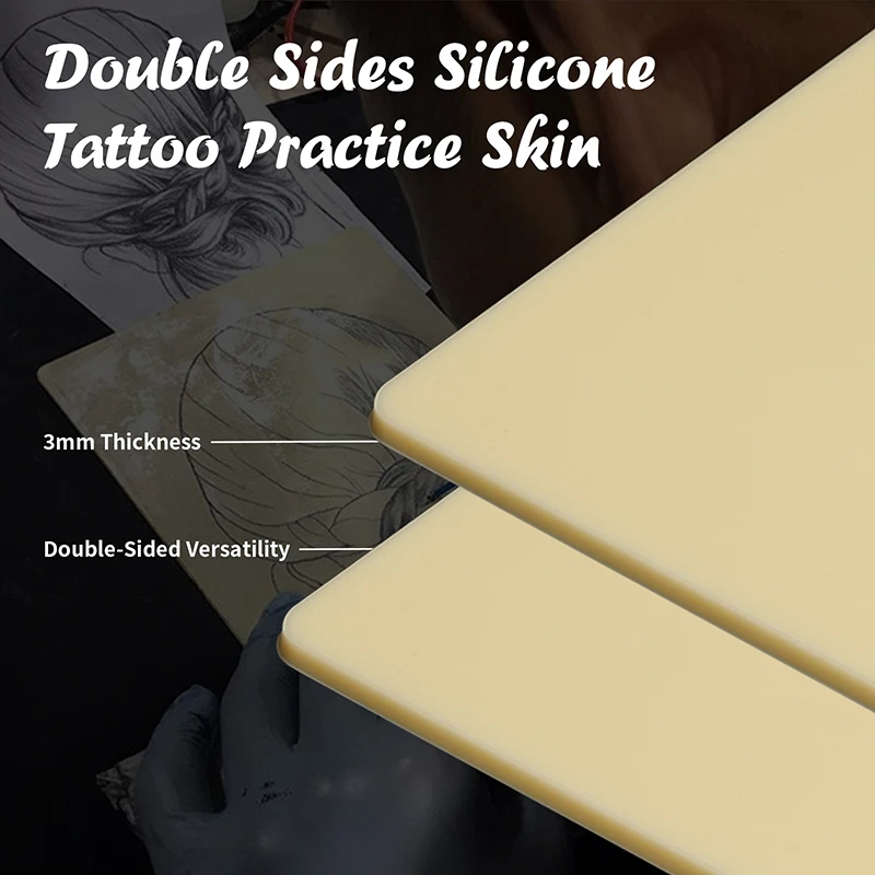 TAIDU Silicone Tattoo Practice Skin A4 Silica Gel Exercise Skin Tattoo Practice Skin Tattoo Equipment Supply