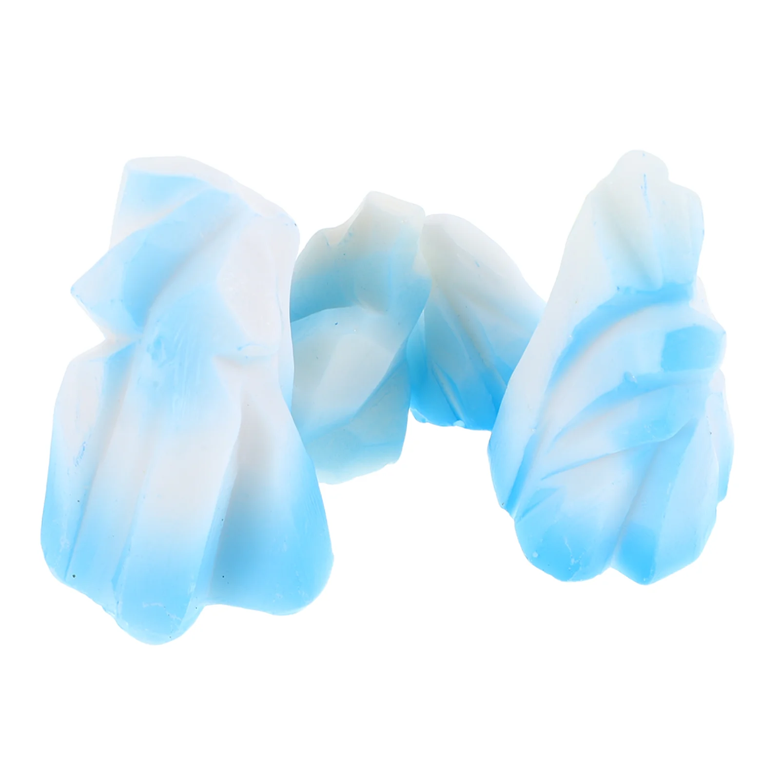 

4 Pcs Simulated Iceberg naments Mini Resin Figurines Decor Statue Craft Micro Garden Desk Bookshelf Polar Collectors