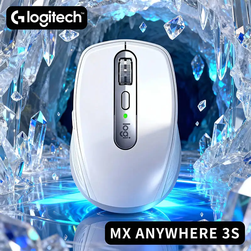 Logitech MX Anywhere 3S Wireless Mouse - 8000 DPI, MagSpeed Wheel, 3-Device Connect, USB-C Charging, Compact Build