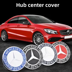 4PCS 75mm Car Wheel Center Hub Caps Cover for Mercedes-Benz A/B/C/E/S Class AMG C200L GLC GLK CLA GLA decorate Accessories