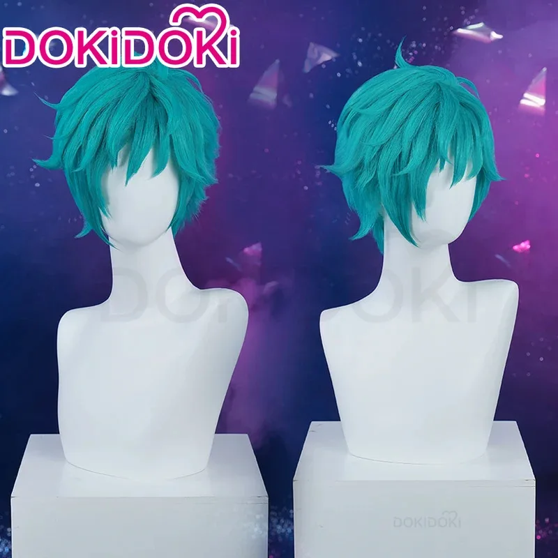 

IN STOCK Aphelios Wig Game Cosplay Wig DokiDoki Men Green Hair Aphelios Heart Cosplay Wig Heat Resistant Hair Free Wig Cap