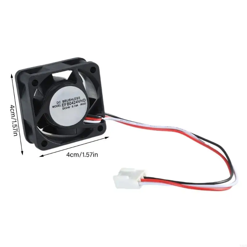 Y88B 24V Охлаждающий вентилятор 4x4cm EFB0424VHD 8000RPM с функцией тревоги по мониторингу температуры для компьютера/сервера
