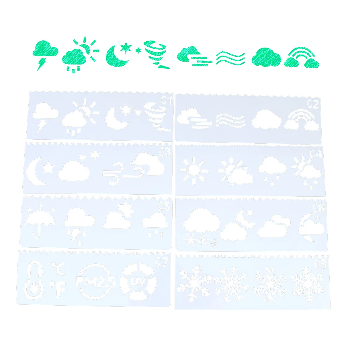 

32Pcs Creative Painting Stencils for Children Improve Imagination Hands on Ability Pattern Recognition Gift Drawing Template