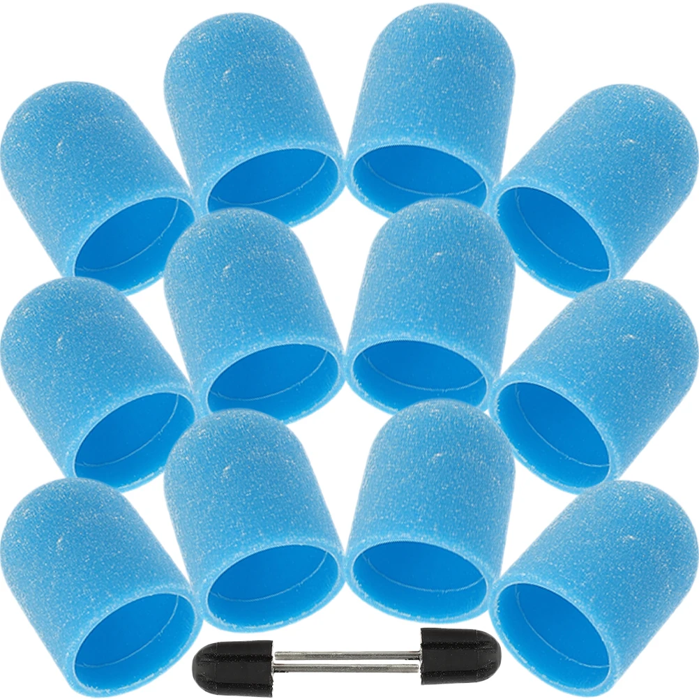 

Blue Sand Hat Replacement Sanding Caps Nail File Manicure Sandblasting Toenail Drill for