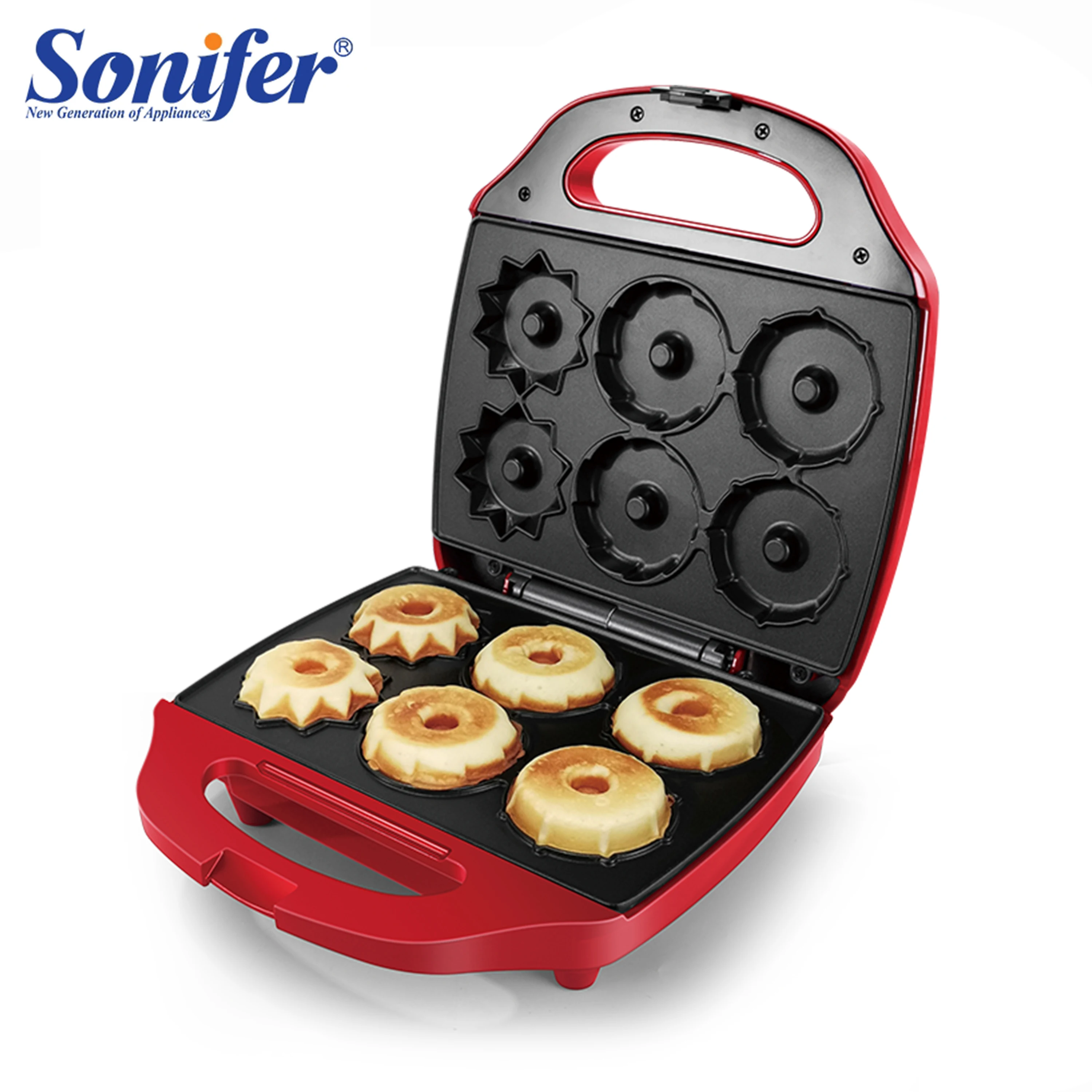 

Electric Doughnut Makers 900W Cake Donut Walnut Cooking Kitchen Appliances Breakfast Waffles Machine Non-stick Iron Pan Sonifer