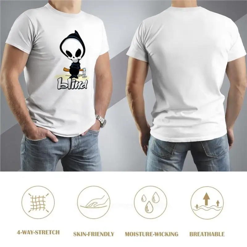 blind skateboards T-Shirt Short sleeve tee boys white t shirts mens clothes black cotton mens t-shirt