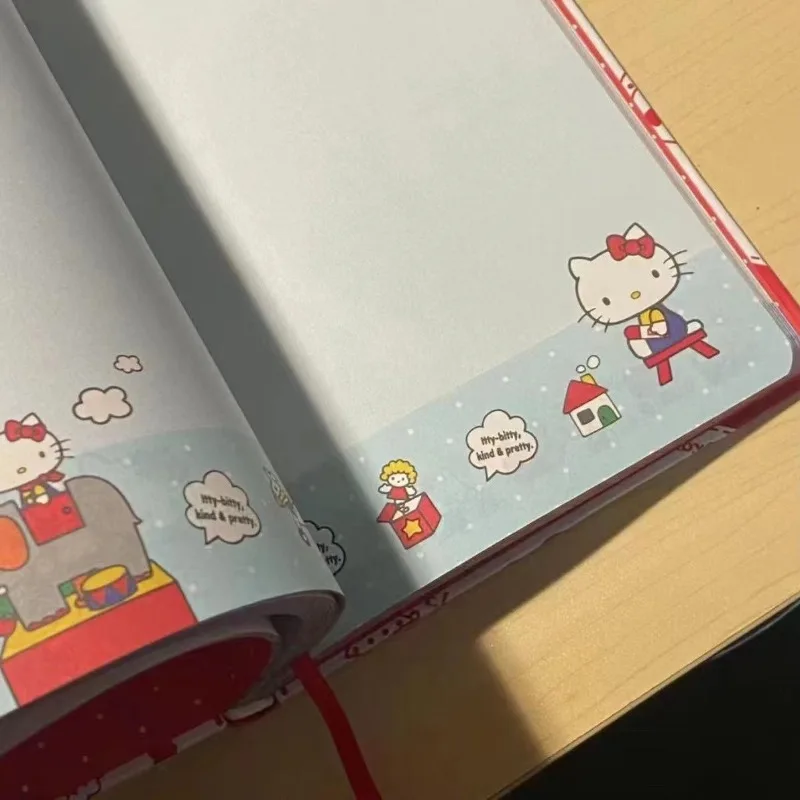 Hello Kitty Notebook Student Cute Hard Shell Notebook Ins Style High Beauty Color Page Notebook