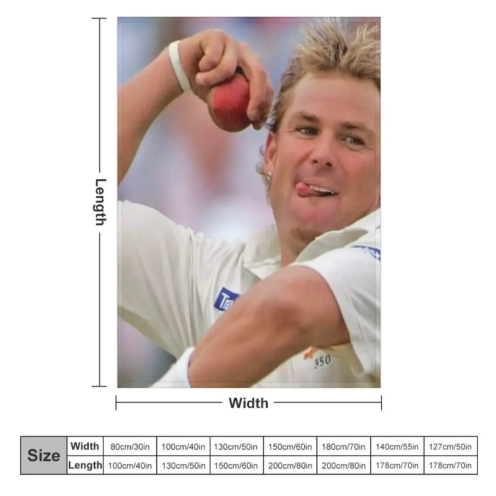 Shane Warne 1#041022 Throw Blanket Decoratives Tourist Winter beds Blankets