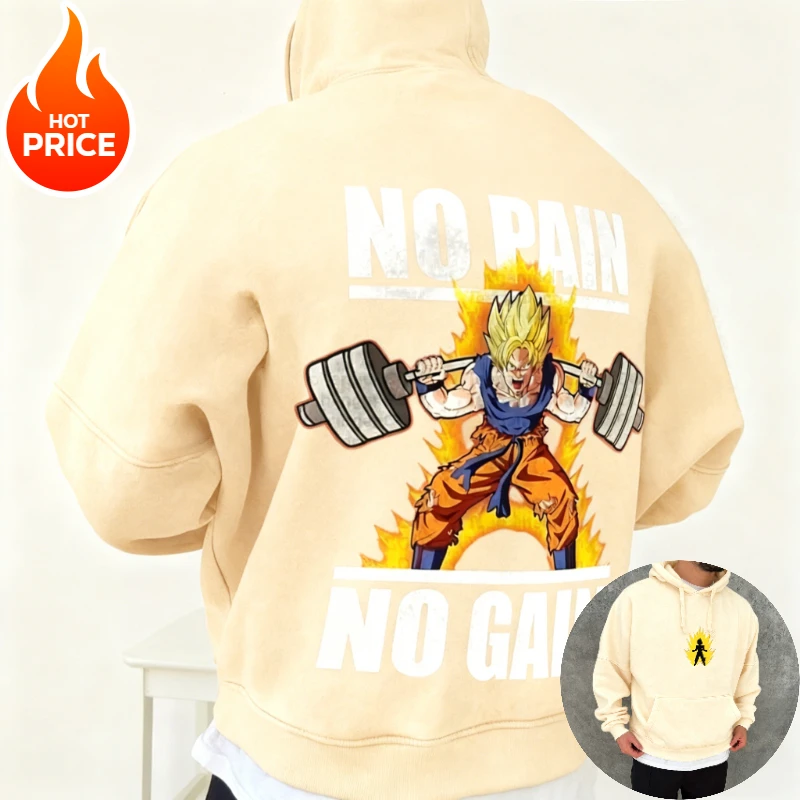 Dragon Ball Son Goku Harajuku Saiyan Streetwear automne hommes sweat à capuche Vintage hiver femmes surdimensionné sweat à capuche à manches longues