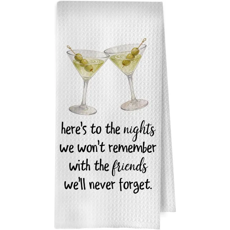 Cleaning Cloth 1PC kitchen towel 1 martini kitchen towel, fun friend gift decorative napkin, martini cocktail lover gift