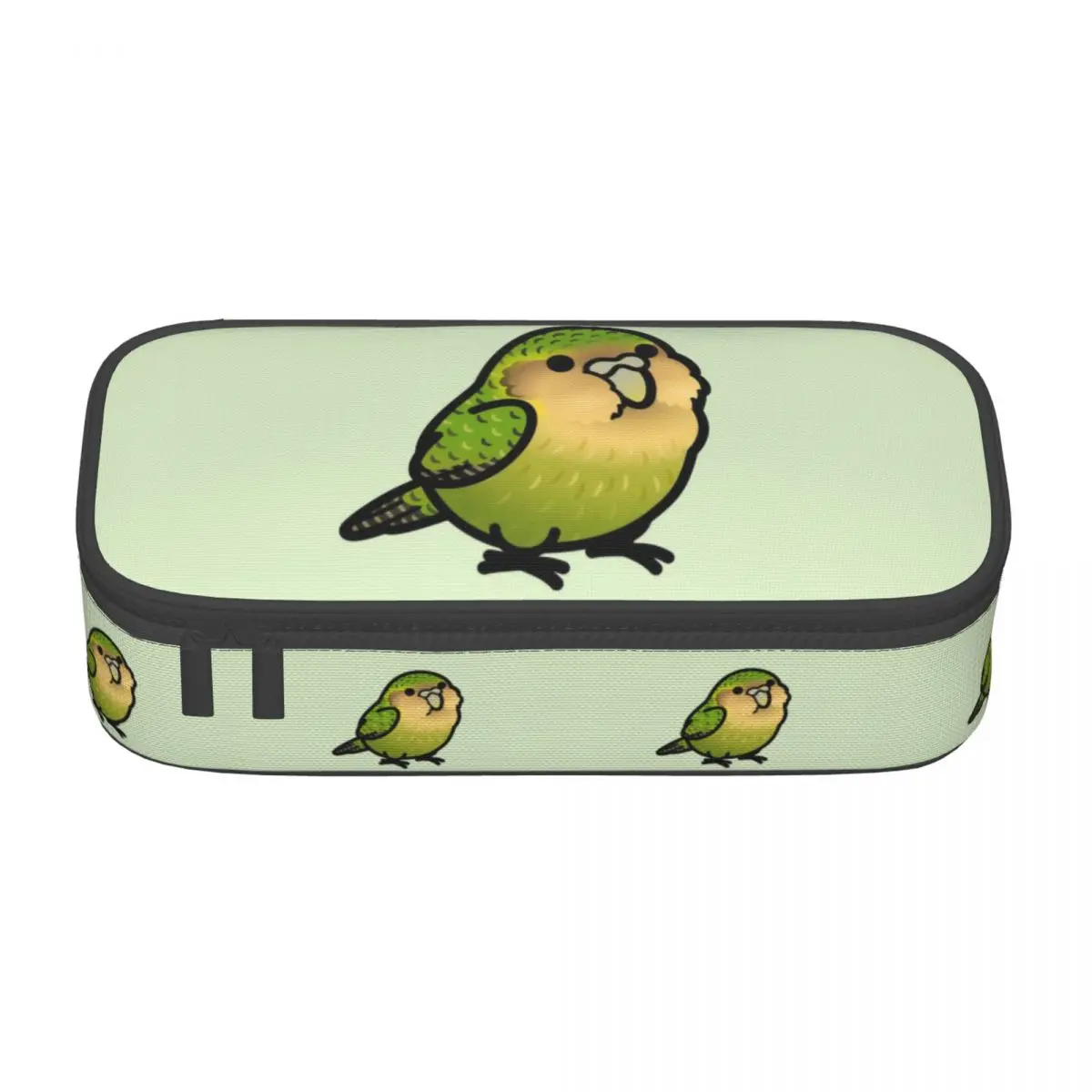 Custom Kawaii Chubby Kakapo Pencil Case for Girls Boys Parrot Bird Large Capacity Pen Box Bag School Supplies