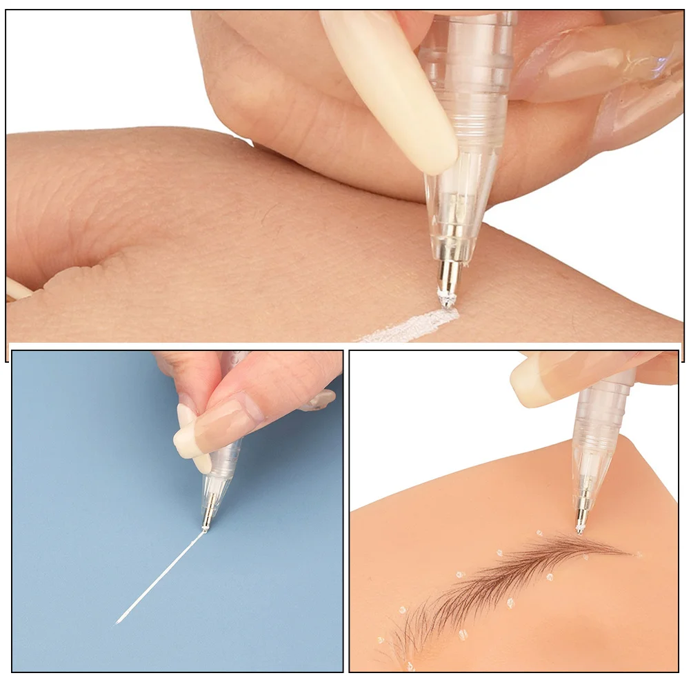 15 Stuks Wenkbrauw Marker Pen Huid Tattoo Positionering Pen Voor Salon Make-Up Brow Mapping Tattoo Stencil Mark Tool Huid Markers