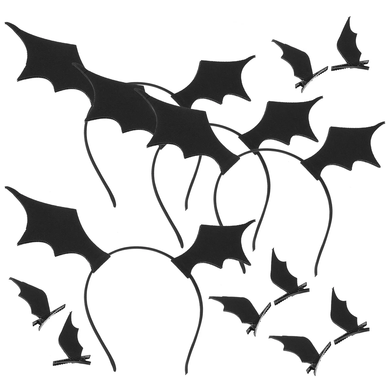 Bat Hair Clip Headband Set for Halloween Cosplay, Party Headdress, Festival Gathering & Stage Performance