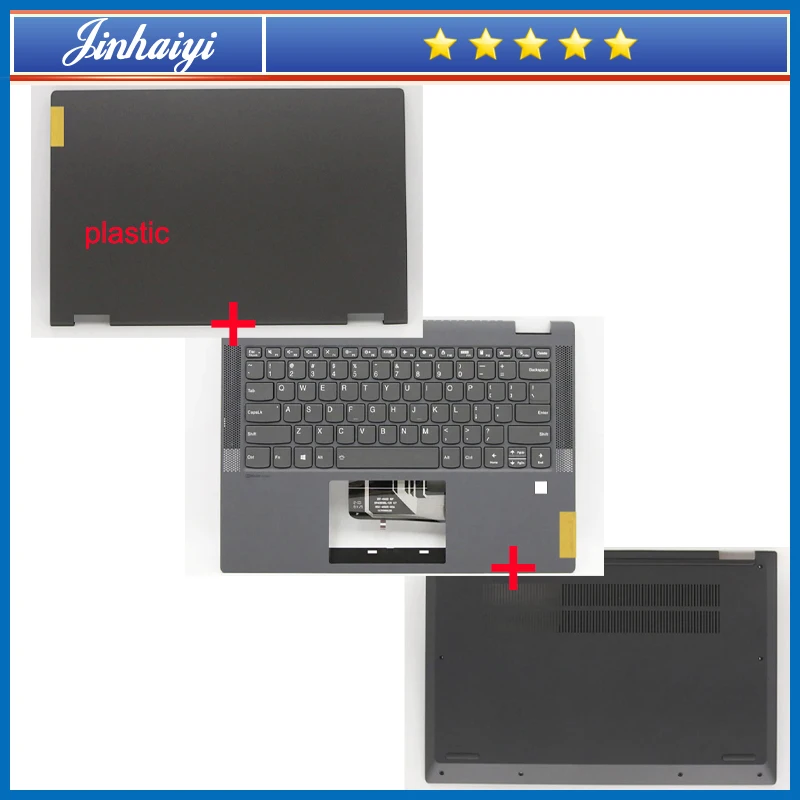 

SET For Lenovo ideapad Flex 5-14IIL05 14ALC05 screen back case Palm rest upper cover Keyboard bottom shell lower base