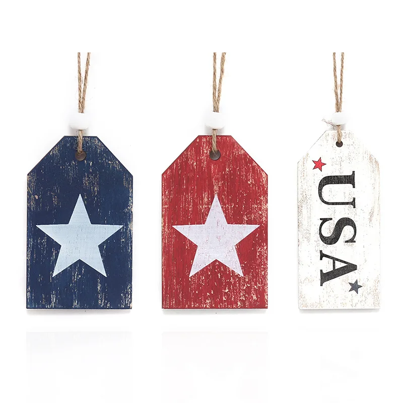 Wooden American Independence Day Party Supplies 4th of July Party Decorations