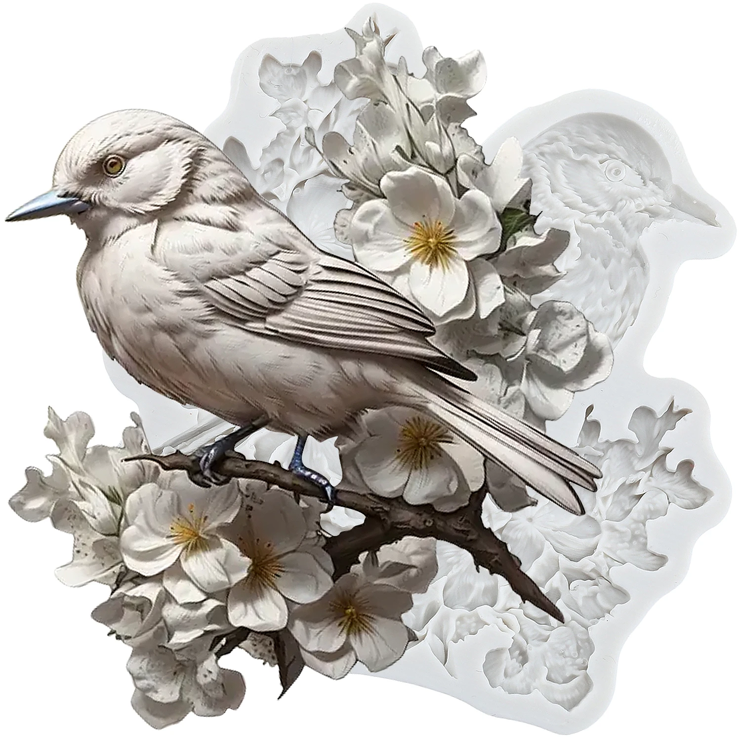 Bird Silicone Molds Flower Fondant Cake Decorating Tools Cupcake Topper Chocolate Candy Sugar Craft Gum Paste Polymer Clay