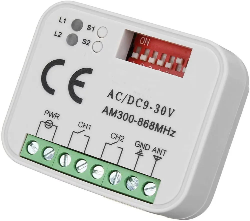 Garage fernbedienung empfänger RX Multi Frequenz 300-868MHZ AC/DC 9-30V Universal Rolling Code fernbedienung Empfänger