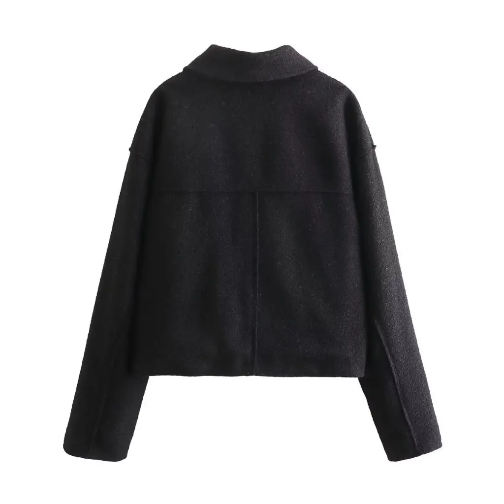 

Women's 2-Color Beaded Leather Short Jacket Coat European And American Style Wholesale Clothing