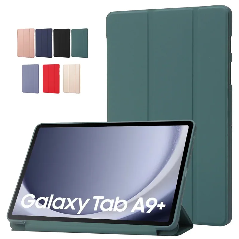 

Чехол для Samsung Tab A9 Plus из искусственной кожи, мягкий силиконовый чехол-подставка для планшета, чехол для Galaxy Tab A9, A9 Plus, чехол-накладка