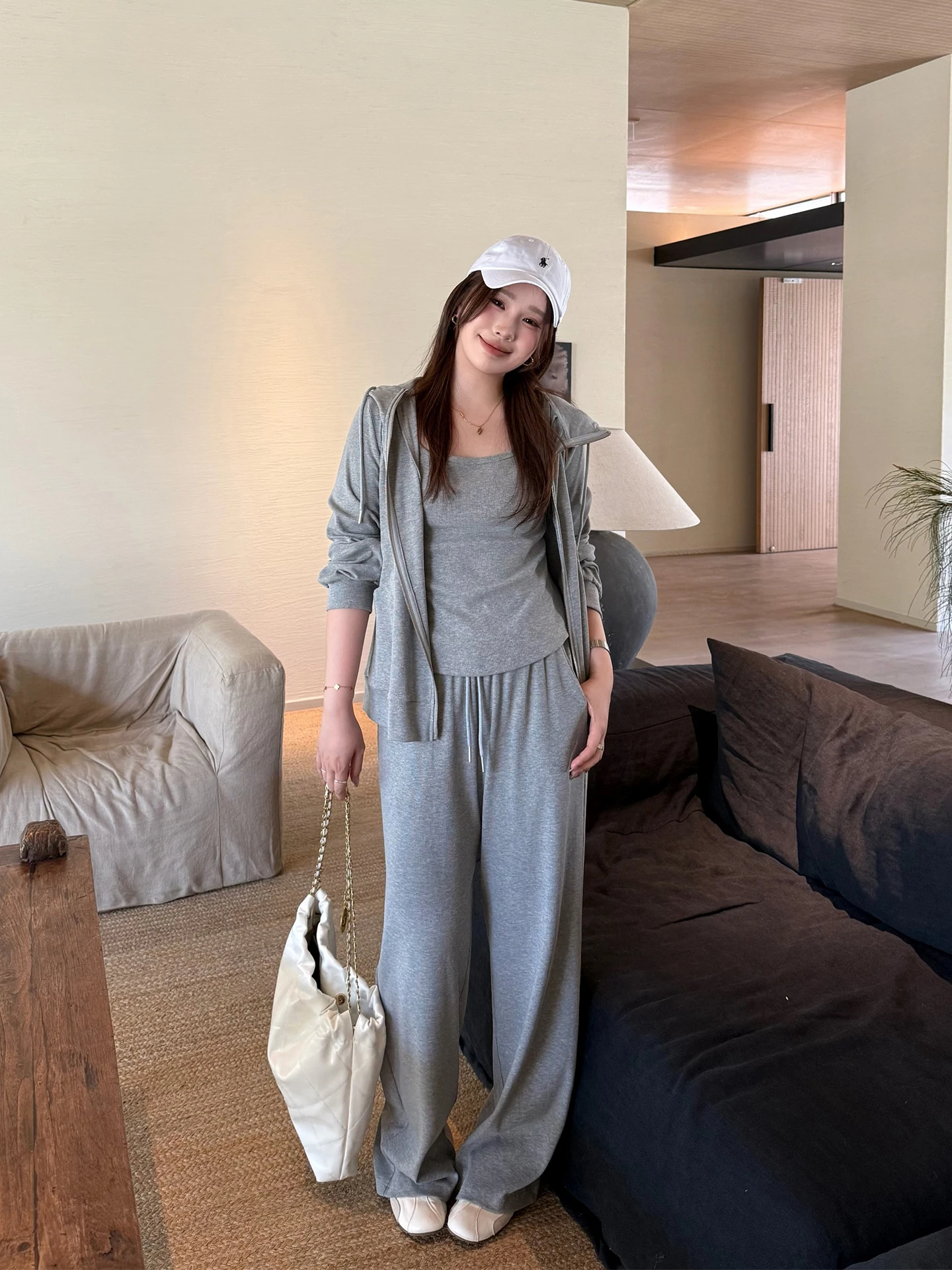 

plus Size Women's Casual Sportswear Set Hoodie Long Pants Comfortable Faion Spring Outfit for Plump Sister Korean Sle
