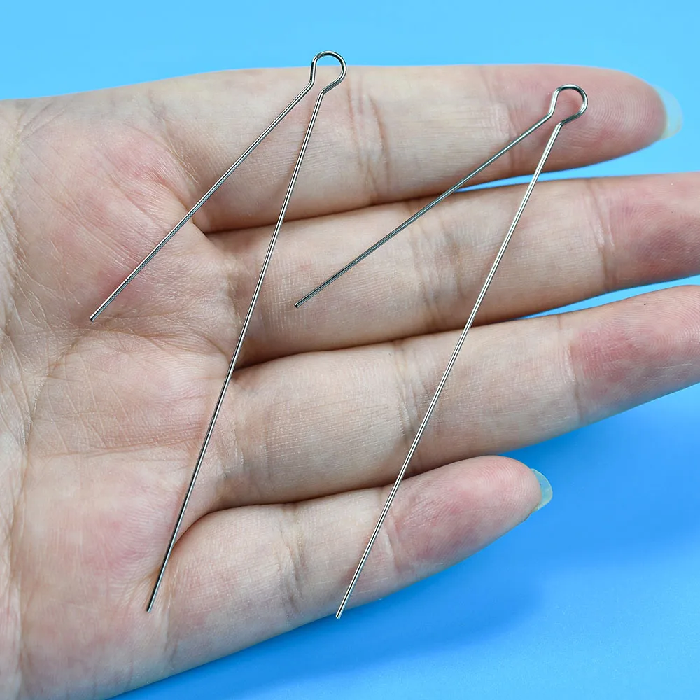 20 piezas/40 Uds. De alambre de acero de lentejuelas giratorias de 80mm, señuelo de pesca DIY, cuchillas de cuchara giratoria, accesorios de gancho de cebo Artificial - imagen 5