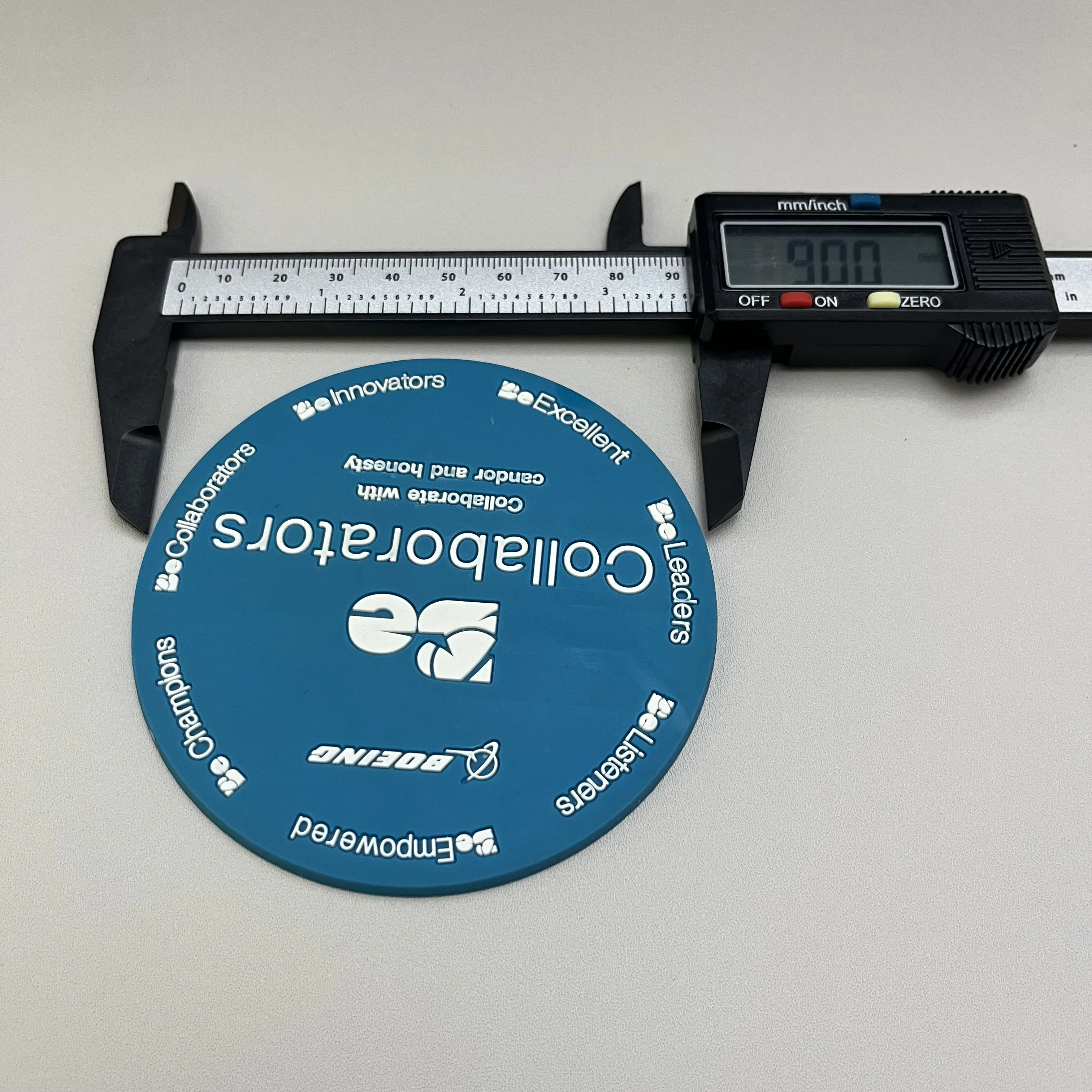 Round Soft PVC Silicone Cup Coaster Custom Logo Printed Table Protection Mats Home Kitchen Decoration Wholesale view 4