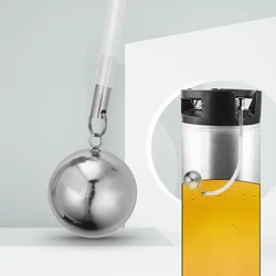 Stainless Steel Float Ball with Silicone Tube Drewing Clear Liquid From the Top of Keg Barrel Remove Impurities for Home Brewing