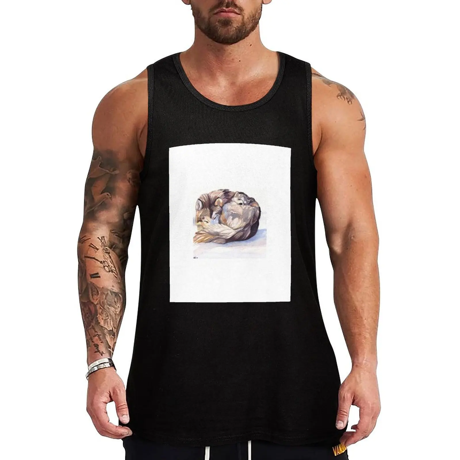 

Mama Wolf Tank Top Casual Soft Tank Top Loose Sleeveless Everyday Shirt