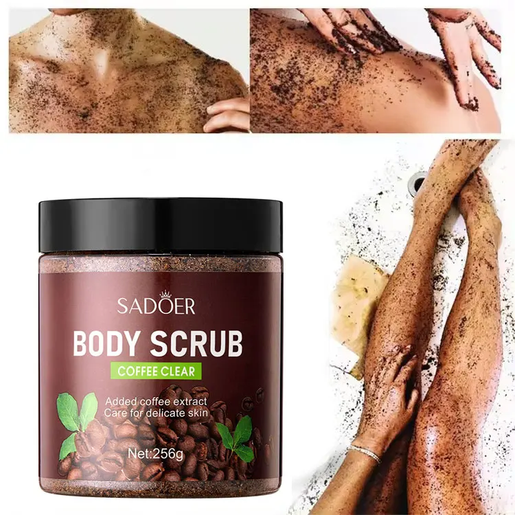 SADOER Coffee Purifying Body Scrub, All-Natural Exfoliating Body Scrub, Moisturizing, Softening, Cuticle and Fine Pore Scrub.