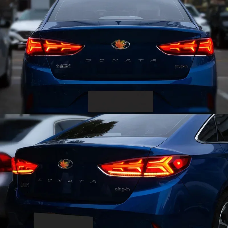 12V Car LED Taillight Tail Lights For Hyundai Sonata G9 2017 2018 Rear Running Lamp Brake Reverse Turn Signal Indicators