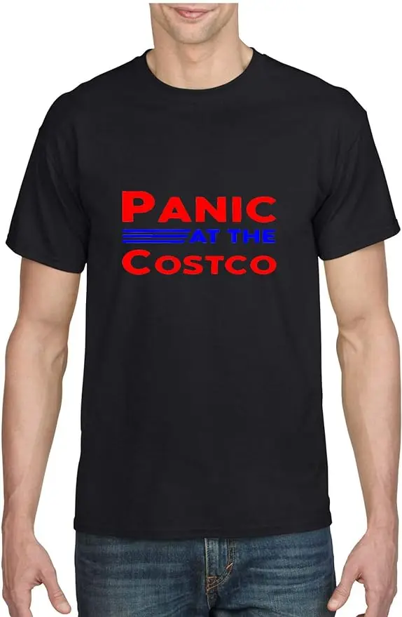 Men's T Shirt Panic at The Costco Funny Toilet Paper Tee Germs Tshirt wholesale cheap graphic t shirts 2024 streetwear t-shirts