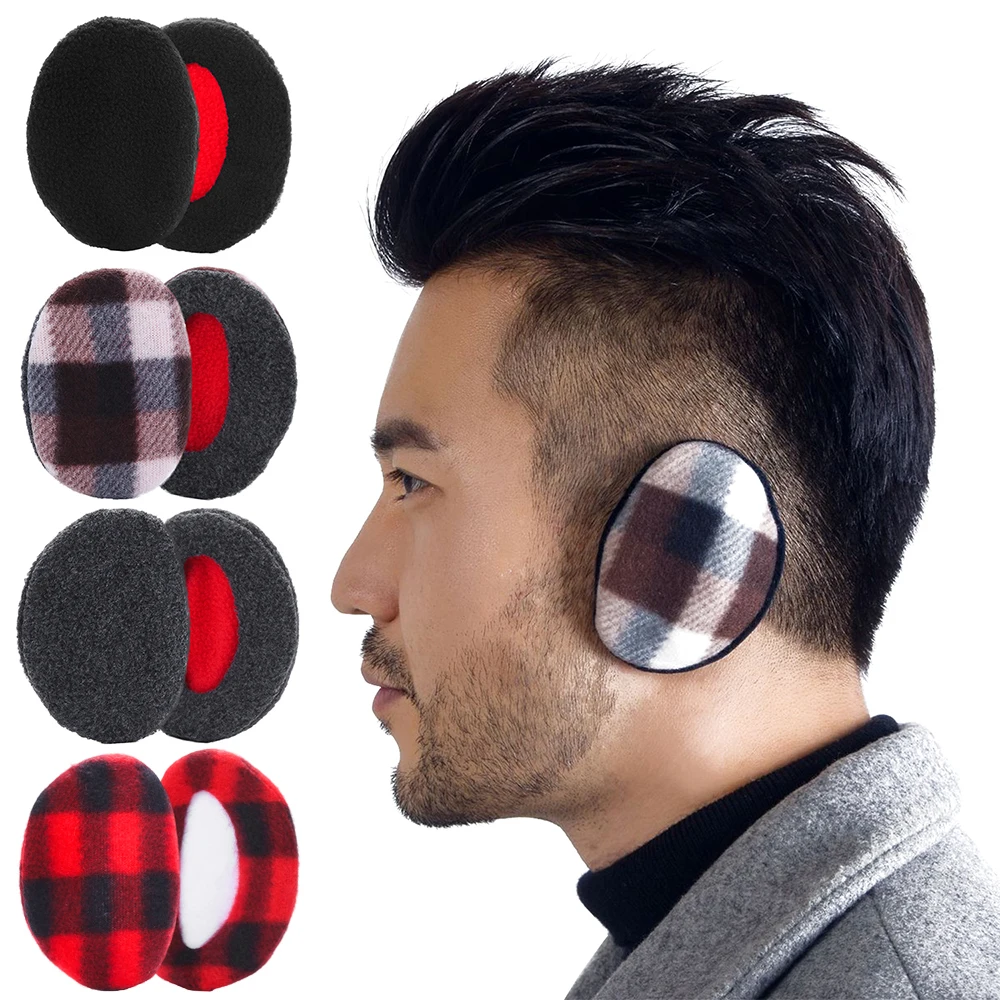 Invierno adulto mujer hombre cubierta de oreja calentadores de orejas auriculares orejeras de lana