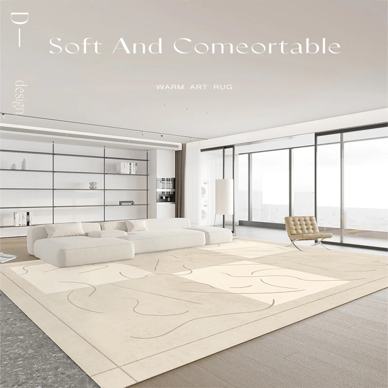 Light Luxury French Style Carpets Home Decoration Living Room Rugs Large Area Bedroom Bedside Carpet Study Balcony Lounge Rug