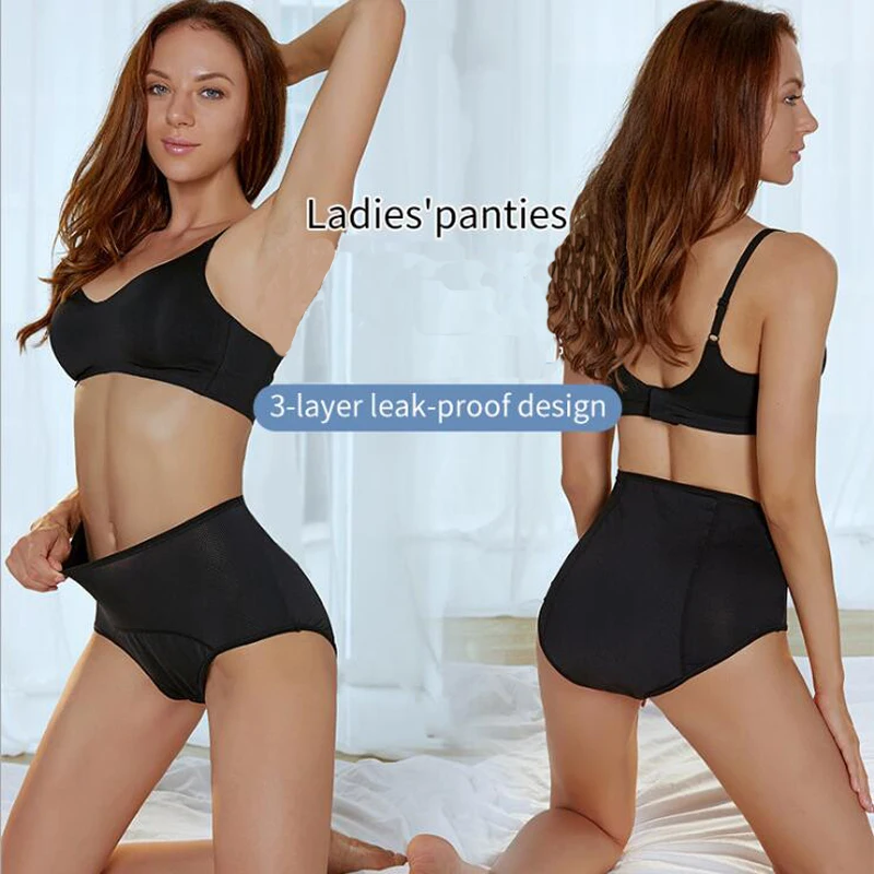 Leak Proof Menstrual Panties Underwear Period Physiological Pants Women Waterproof Briefs Plus Size L-8XL Female Lingerie - Image 3
