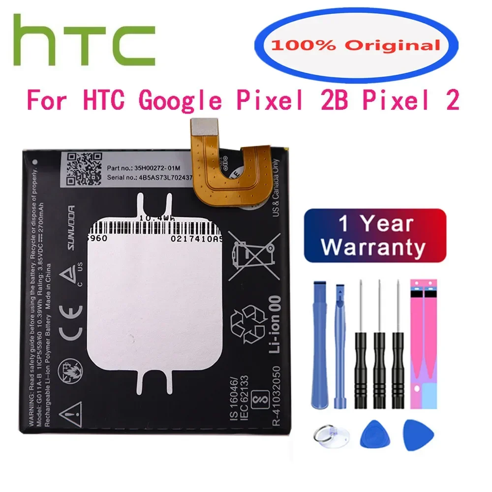 BG2W G011A-B 100% Original Phone Battery For HTC Google Pixel 2 Pixel 2B Pixel2 Pixel2B G011A B Battery Batteries Bateria