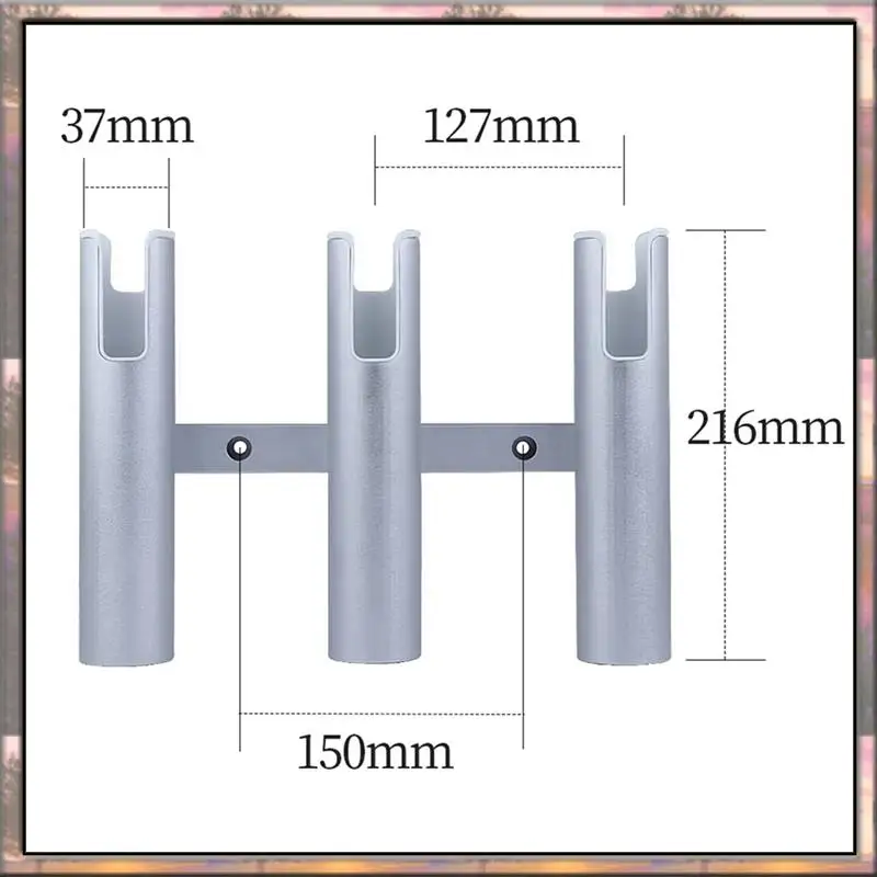 Baaz rack de vara de pesca montado na parede marinha, rack de vara de pesca de conexão tubular, rack de vara de pesca de iate marinho