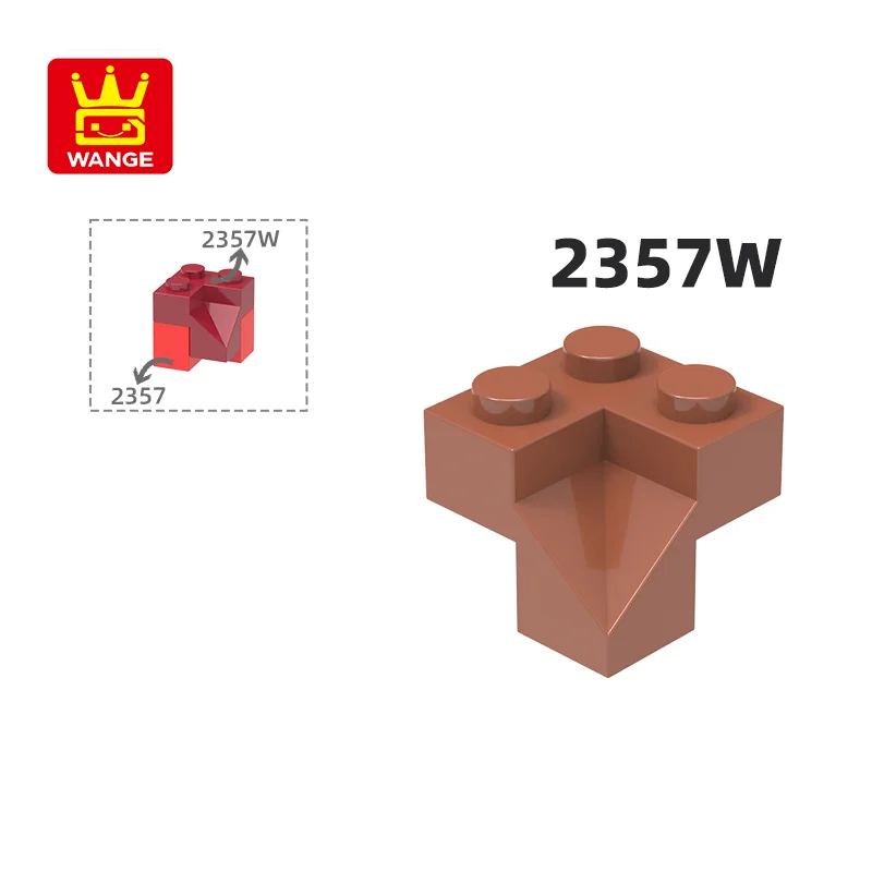 Wange 2357W 100g/86PCS Concave Right Angle 3 Holes Building Block Moc Compatible with Brick DIY Children's Toy Gift