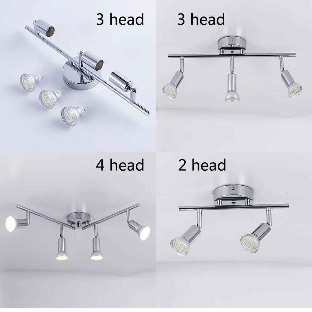 Rotatable Kitchen Ceiling Light Angle Adjustable GU10 LED Bulbs bar lamp Showcase Wall Sconces Living Room Cabinet Spot Lighting