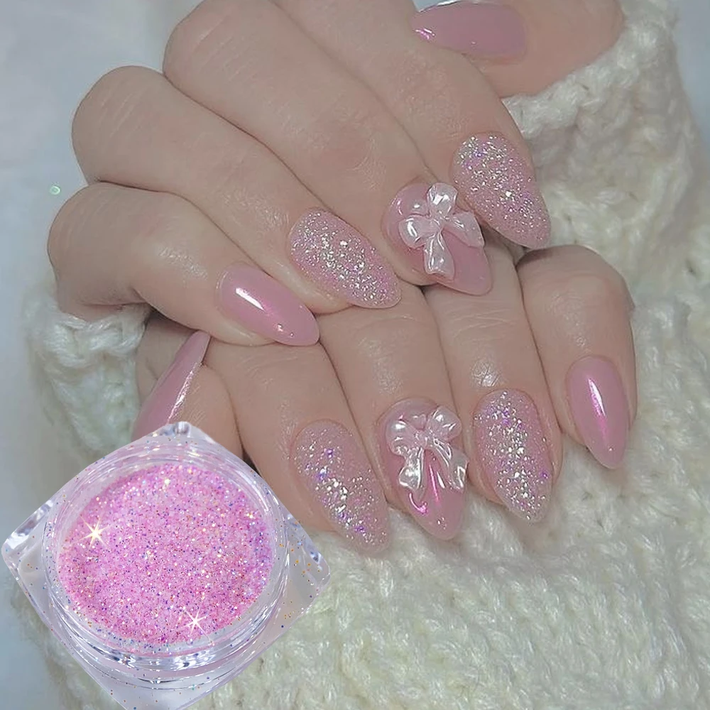 12Jar/Set لامعة عيد الميلاد مسمار الفن بريق مسحوق المجسم سباركلي الحلوى كريستال الماس الصباغ الغبار السكر مانيكير مسحوق