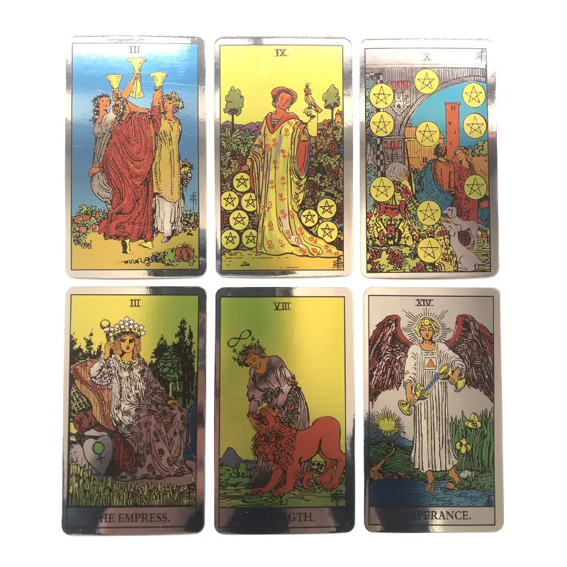 Vendite calde Tarocchi Oracle Card Fate Divination Profezia Card Family Party Game Tarocchi 78 Mazzo di carte Guida PDF