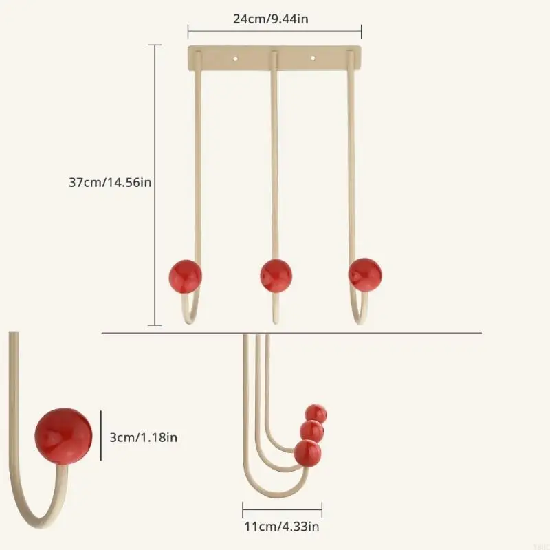 

Y88C Durable And Easy To Install Dopamine Color Wall Hooks Portable Hanger For Distinctive Interior Designs And Storage Needs