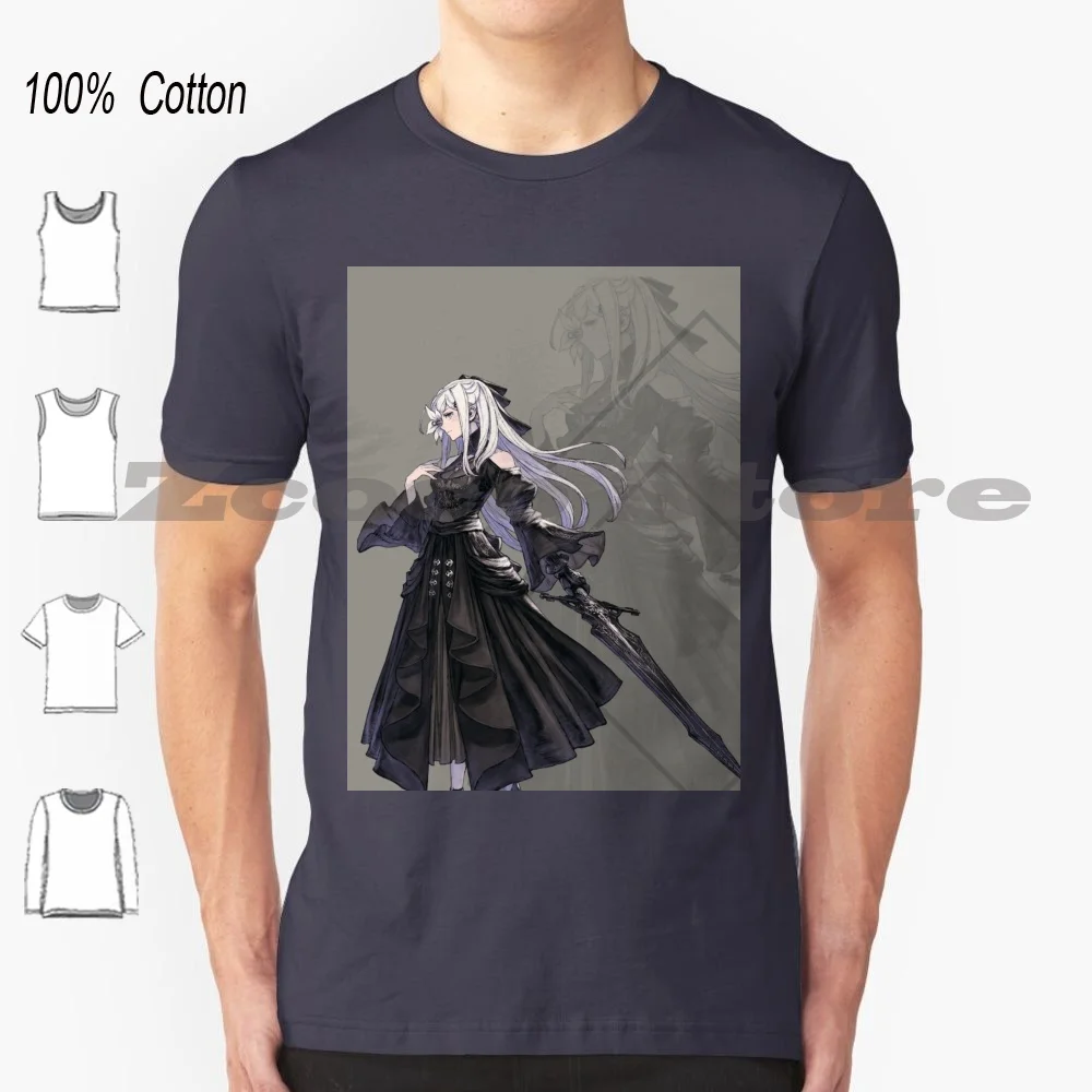 Zero-Divergent Sister ( Nier ) 100% Cotton Men And Women Soft Fashion T-Shirt Levania Trust We Gave Argo 063Y F66X Lars 2B 2 P