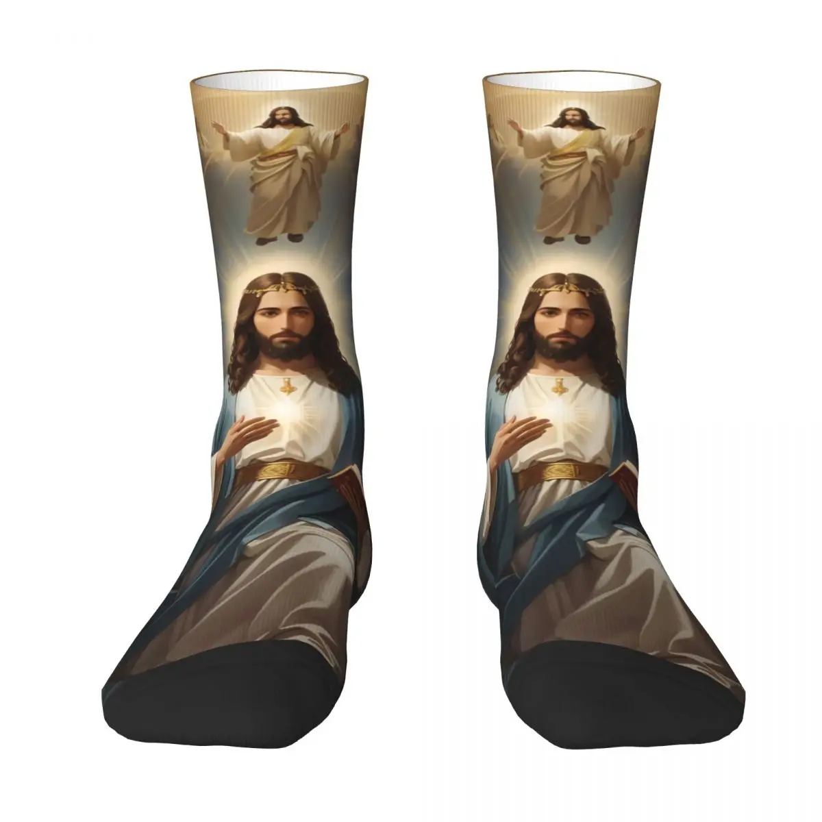 Jesus Unisex 3D Print Mens Socks Innovatively Middle Tube Harajuku Sock