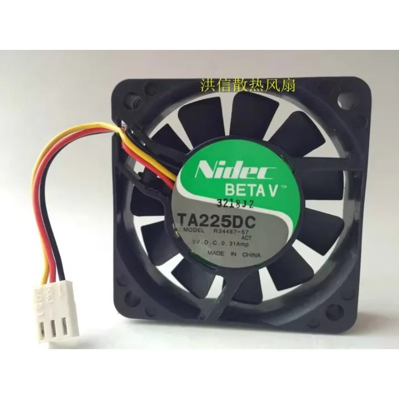 New Cooler Fan for Nidec TA225DC R34487-57 DC5V 0.31A 6cm 60 × 60 × 15mm