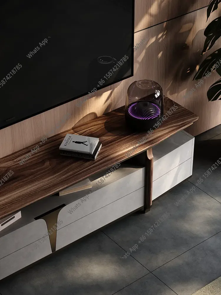 X25 Italian Light Luxury Solid Wood TV Cabinet, Villa Whole House With Living Room Series, Designer Storage Floor Cabinet