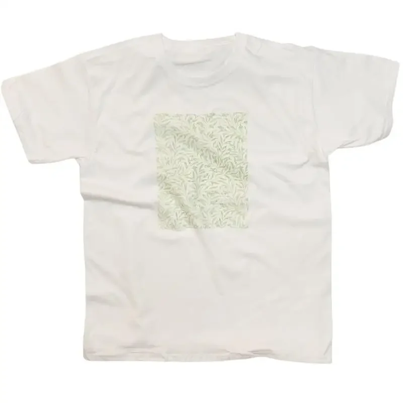 William Morris Willow Bough Sage T Shirt Art Pattern Top Famous Aesthetic Textile Print