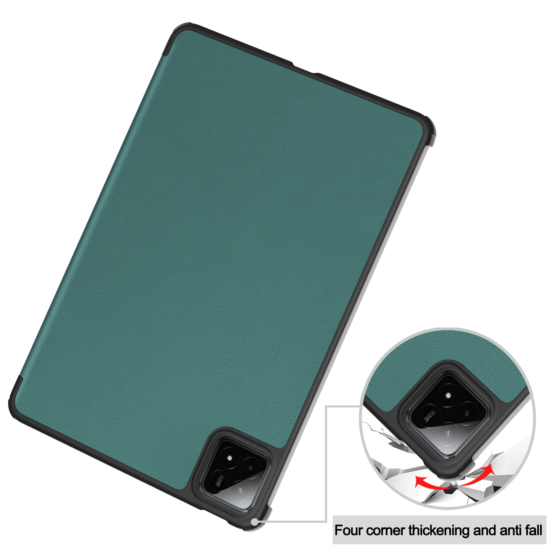 

Leather Case For Xiaomi Pad 7 Pro Tablet Tri-fold Caster Hard Shell Cover