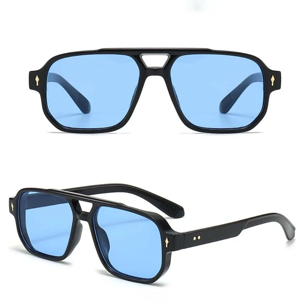 파티 레트로 더블 빔 Sunnies HD PC 남여 편광 선글라스 레오파드 프린트 안경 의상 액세서리 안티 uv 안경 여름