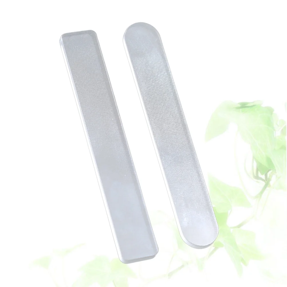 

2Pcs Nanometer Nail Files Glass Nail Buffer Smooth Shape Manicure Tool for Natural False Extensions Polish Strips