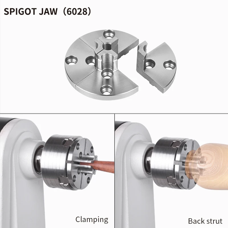 4-Jaws for 3.5 Inch Woodturning Chuck Woodworking Lathe Chuck Accessory Jaw High Tensile Steel